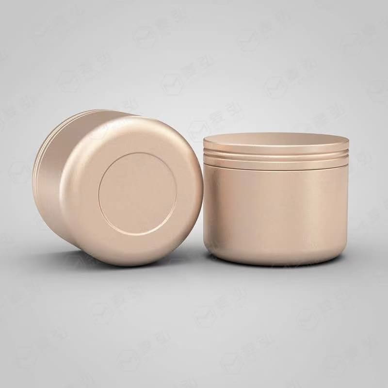200ml customized empty aluminum tin can  aluminium candle box high quality gift jar cosmetic jar Round cans Screw top cans
