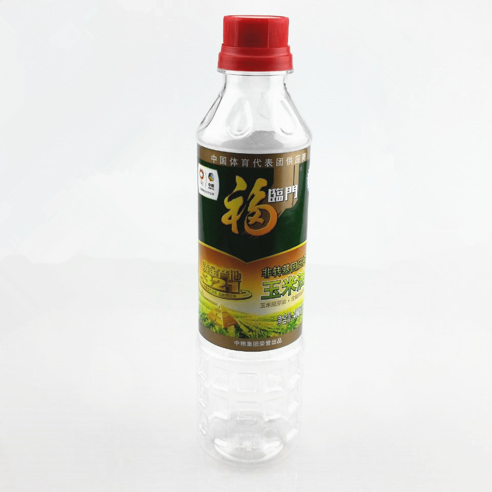 Food Grade 400ml Cooking Oil and PET Plastic Type liquid plastic bottle  olive oil bottle