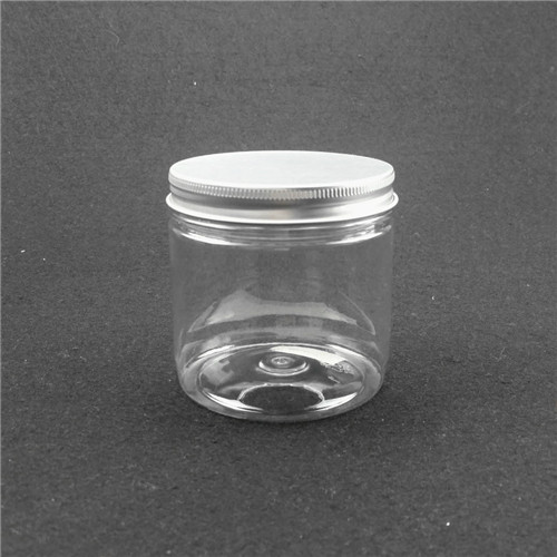 Food Grade 15oz. PET Straight Side Container with Cap Plastic Transparent Food Nut Bean Containers Cans