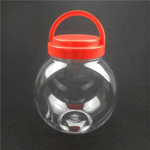 42oz Clear PET Jar with 86/400 Neck Transparent round storage snack canister sauce bottle