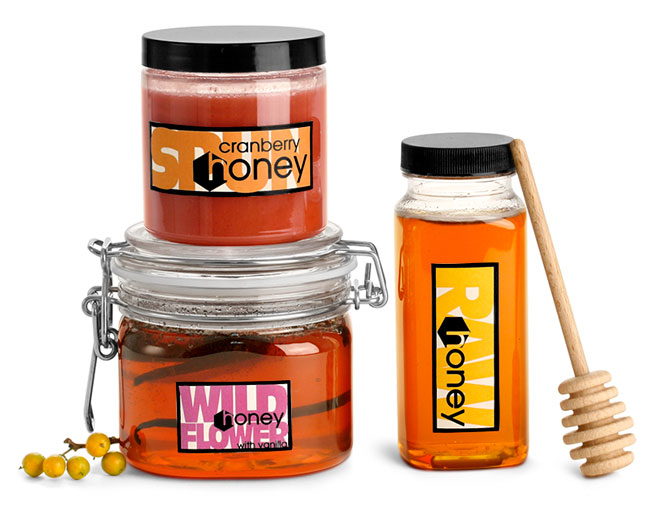 Transparent PET plastic bottle Plastic Honey Jars and Bottles