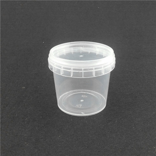 350ml plastic Clear Round Safe Lock Container  easy open food jar Food Grade PP plastic transparent takeaway lunch box