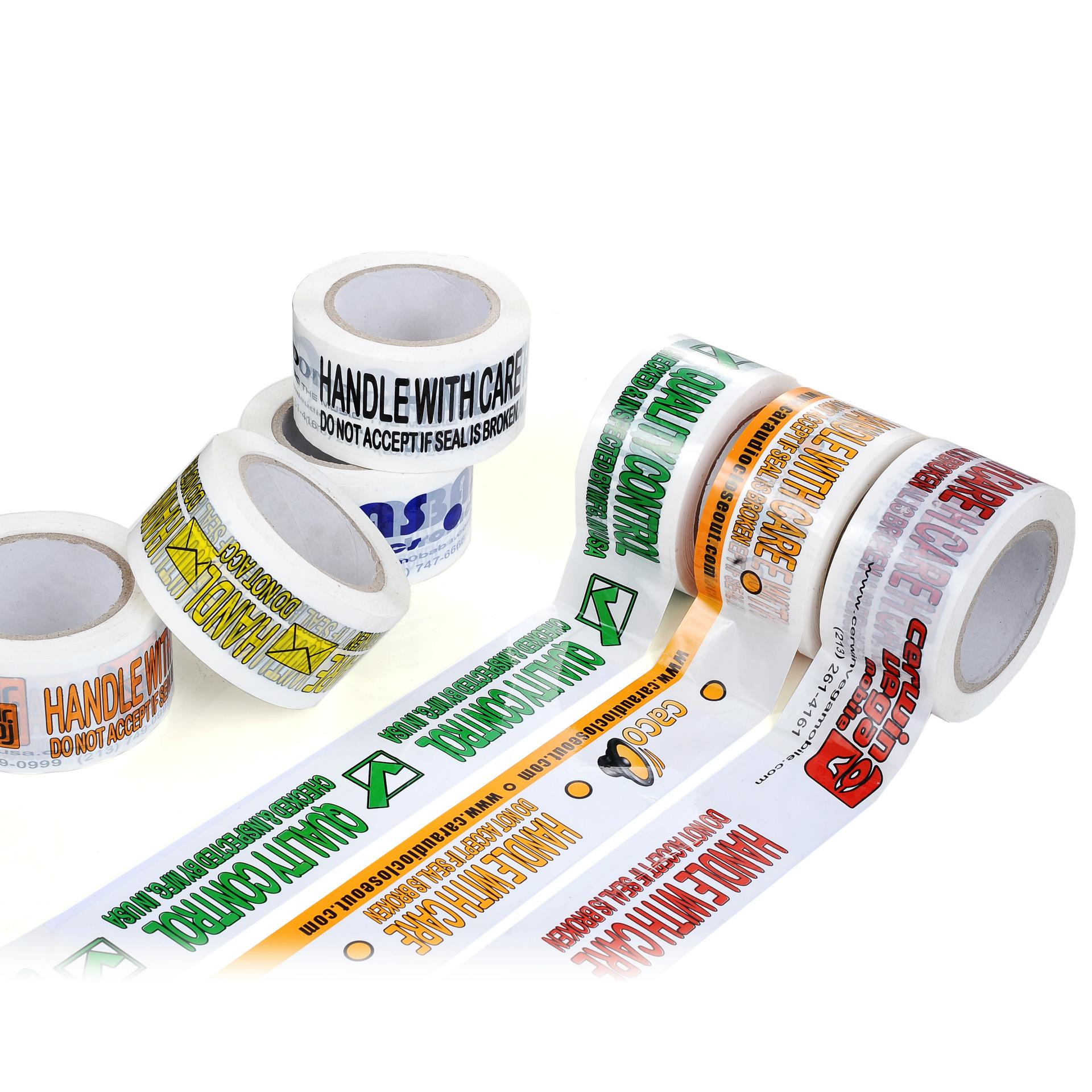 Strong adhesion and customizable logo branded logo printing Bopp packaging tape