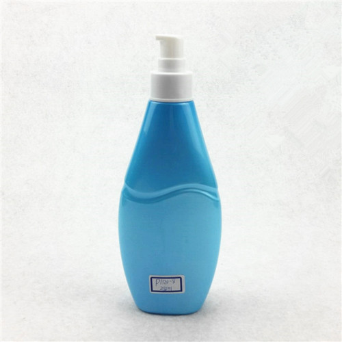 250ml PET Blue Oval PET Bottle with 24410 Neck Personal toiletries bottle