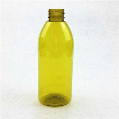 300ml olive empty plastic shampoo bottle Yellow PET plastic lotion bottles