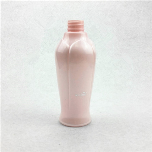 300ml PET Plastic shampoo Bottle with 28mm Neck Pink rose shampoo bottle