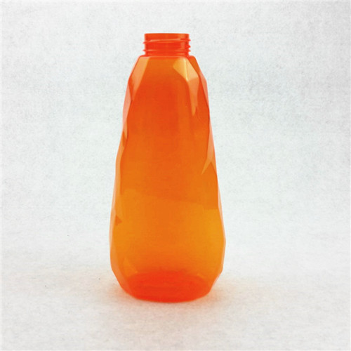 15oz custom PET plastic bottle Diamond cut orange plastic bottle