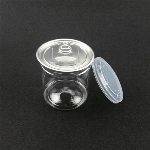 400ml PET plastic clear jar with easy open end Food Grade snack jar