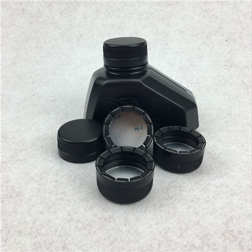 38mm plastic Black pilfer proof Closure plastic pilfer proof cap with Inner plug 