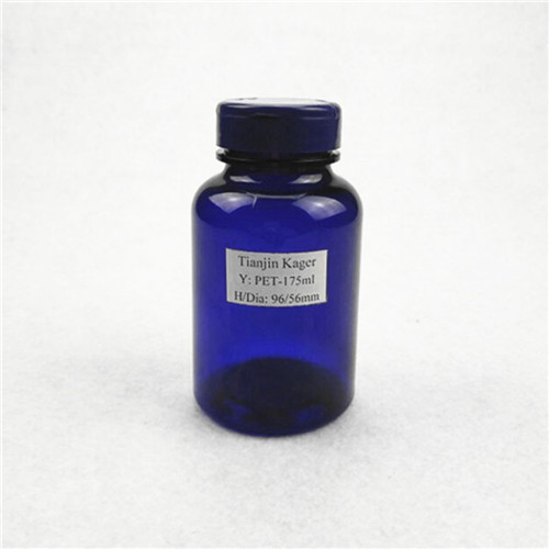 175cc Plastic PET Packer Bottle with 38mm Neck Cobalt blue plastic medicine bottle