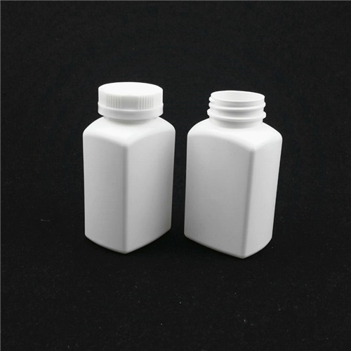 180cc HDPE Square Packer Bottle with 38mm CRC Cap Food Grade plastic vitamin bottle pill bottle 