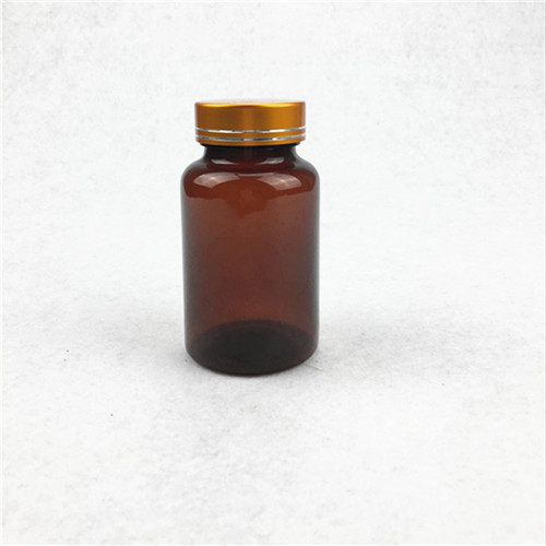 Food Grade 150cc Amber PET Plastic Medicine Bottle with 38mm Neck