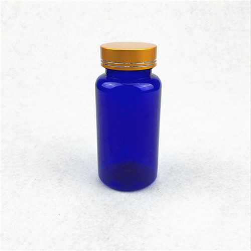150cc Blue PET Tall Packer Bottle with 38mm Neck  Food Grade Vitamin Pill Bottle