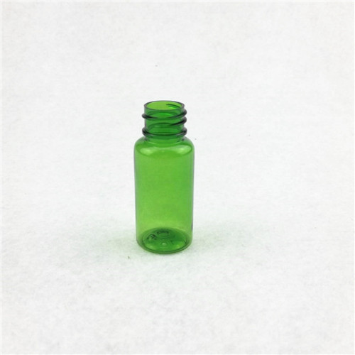15ml Green PET Cylinder Bottle with transparent cap   Cosmetic perfume PET mist spray bottles 