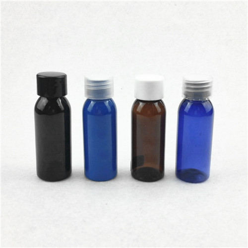 30ml Plastic PET Blue Tall Boston Bottle High Quality personal care costemic bottle