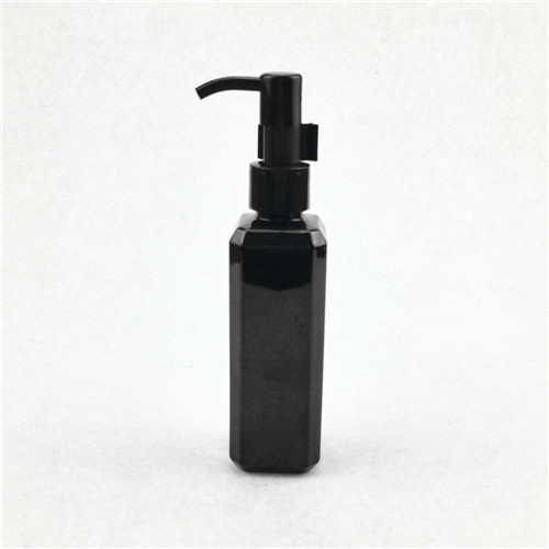 100ml Black PET Square Bottle with 24410 Neck Plastic Cosmetic bottle lotion bottle