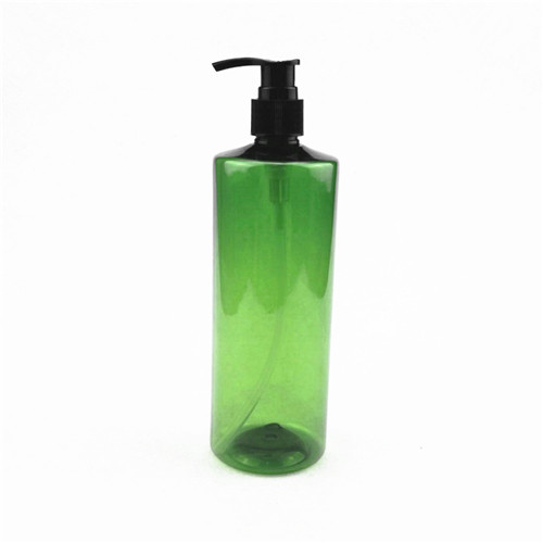 500ml Transparent Green PET Cylinders With Ribbed Pumps