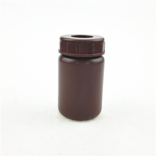 100ml Brown Plastic Pill Bottle with inner Cap  HDPE Matte medicine bottle with inner plug and cap