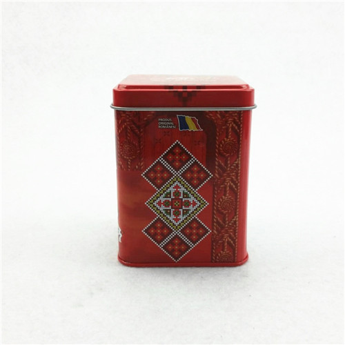 Square Empty Tinplate Tea Box  Classical memorial tin box