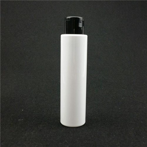 4 oz White PET Plastic Bottles PET plastic personal care lotion bottle with round flip cap
