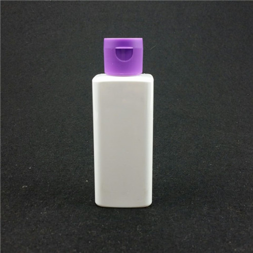 130ml cosmetic packaging bottle PET plastic shampoo bottle with round butterfly flip cap