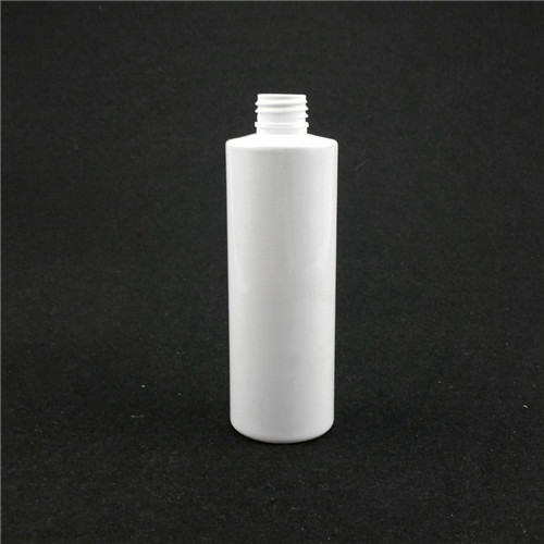 250ml plastic cosmetic bottles PET white cylinder lotion bottle with flip cap