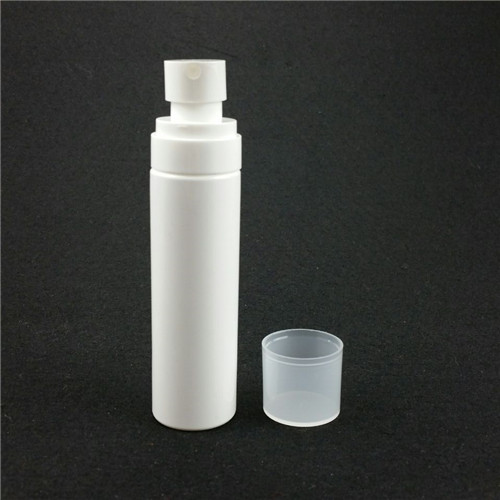 80ml plastic lotion bottles PET flat shoulder toner bottle with spray pump