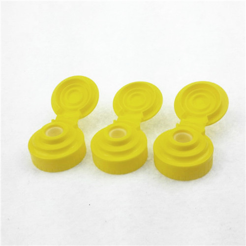 38400 silicone valve plastic flip top cap  sauce bottle yellow cap  PP screw flip cap