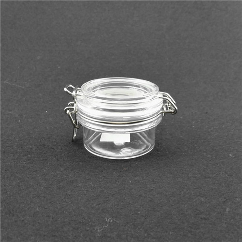 40ml Clear PET Round Wire Bale Jars With Hinged Lids Transparent mask jar honey jar