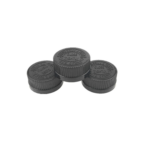 32mm Plastic Black Child Resistant Caps  PP childproof lid