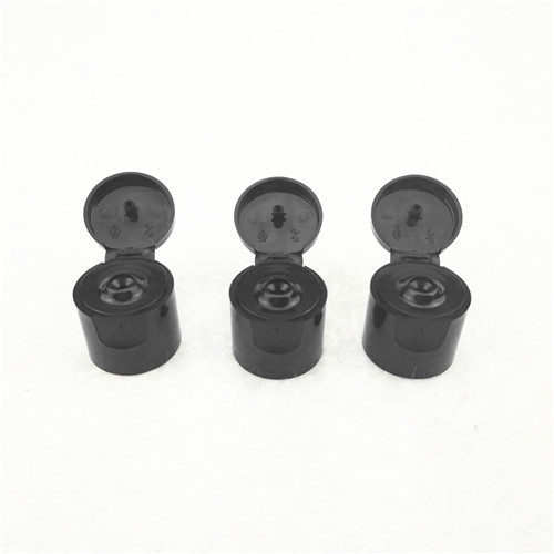 22mm Plastic Shampoo Bottle Flip Top Cap  PP black butterfly flip lid