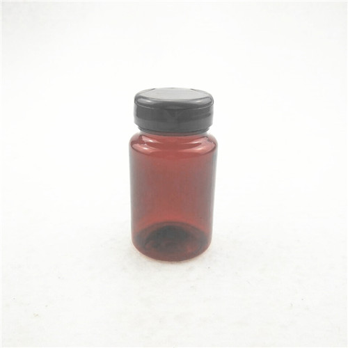 100cc Amber PET Packer Bottle with 38mm Flip top cap  Medicine bottle pill bottle with flip screw lid