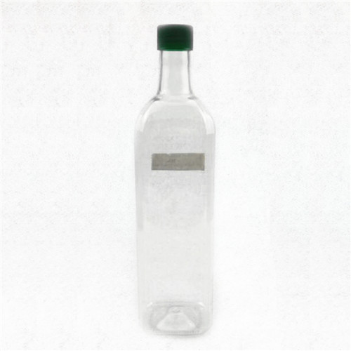 750ml Plastic Clear Olive oil bottle PET 32mm plastic square water bottle
