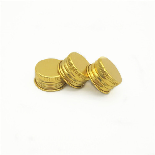 24410 Aluminum screw caps  Food Grade gold aluminum cap  Metal aluminum cosmetics lid