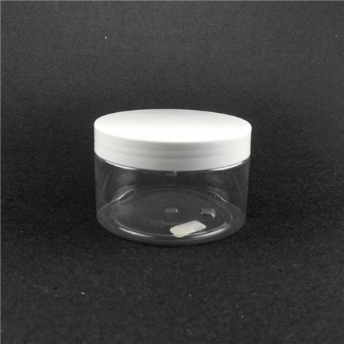 300g clear plastic PET jar with screw cap