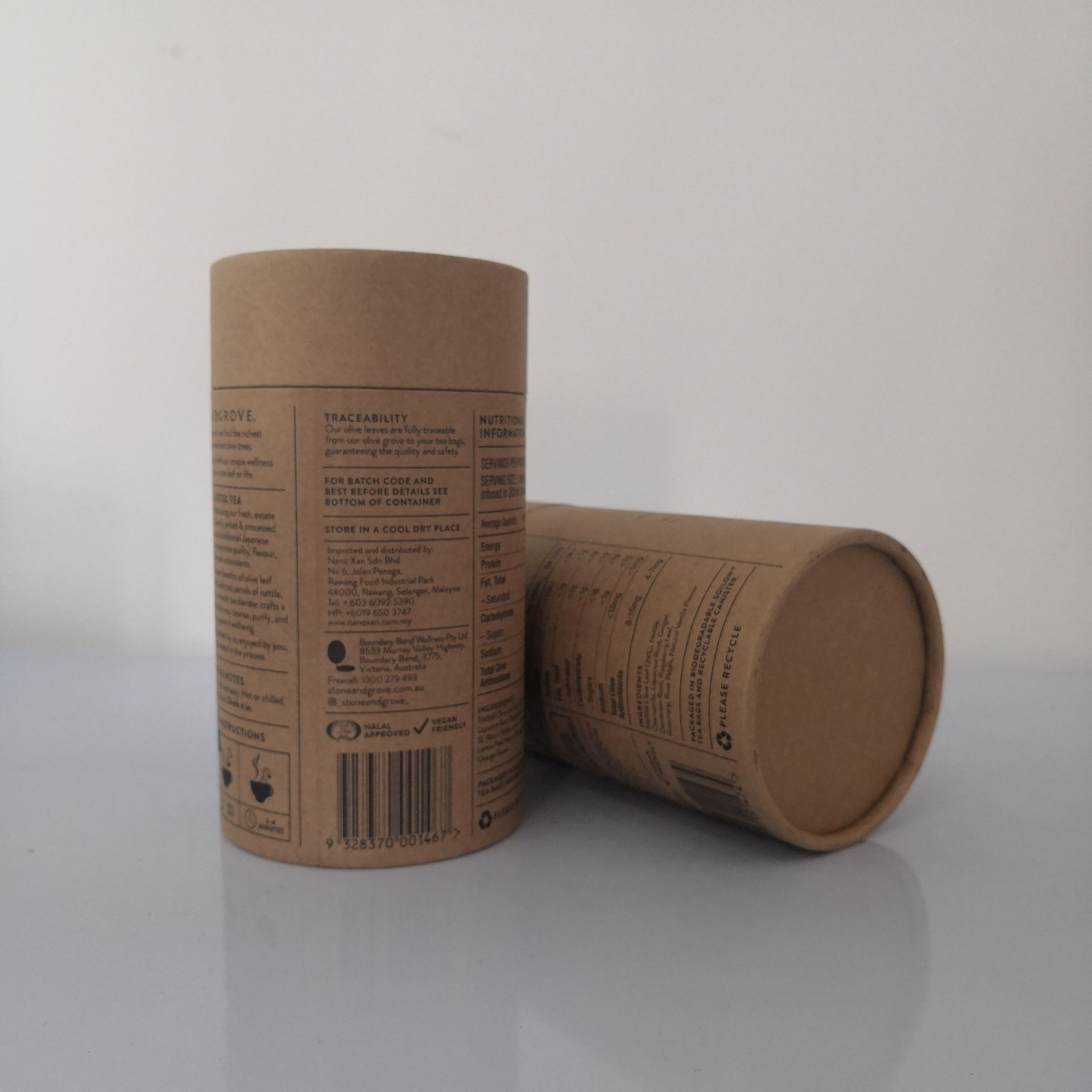 Friendly packing box kraft paper tube paper cans Red wine packaging tube Cardboard tube