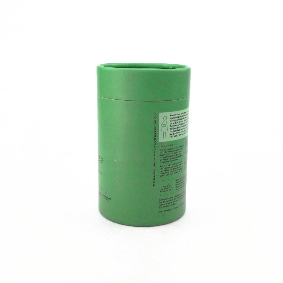 Green Paper Cardboard Packaging Tube Box Tea Paper Cardboard Cans