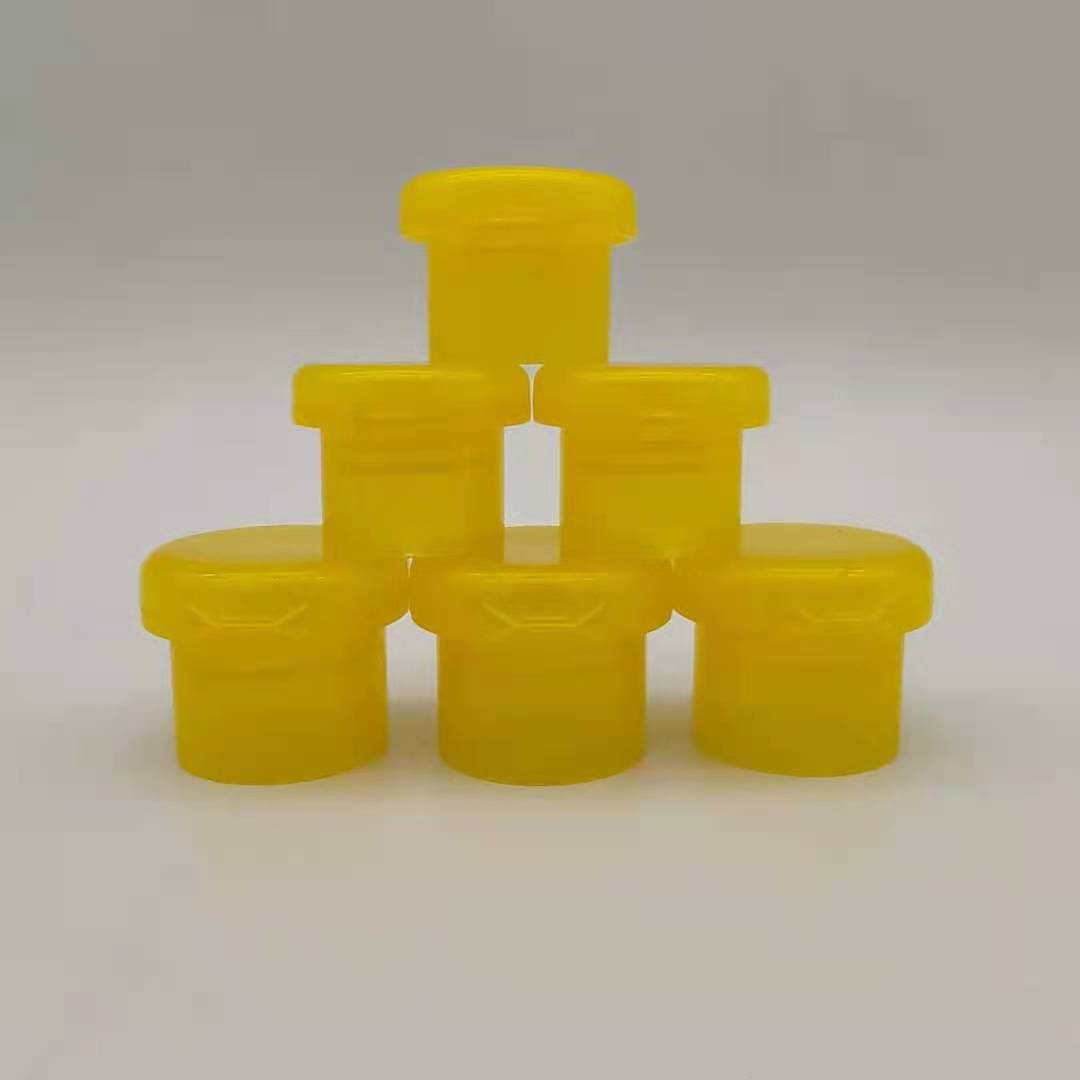 24mm Butterfly flip lid PP Yellow dispensing flip top cap  Screw the flip lid 