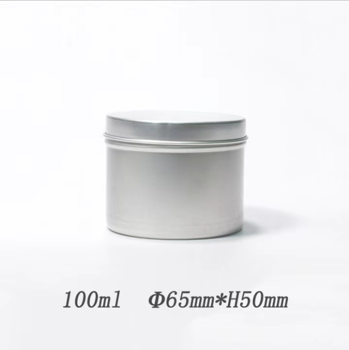 100ml Round Aluminum Tin Jar with Screw Lid Aluminum Silver Candy Jar Scented Candle Jar 