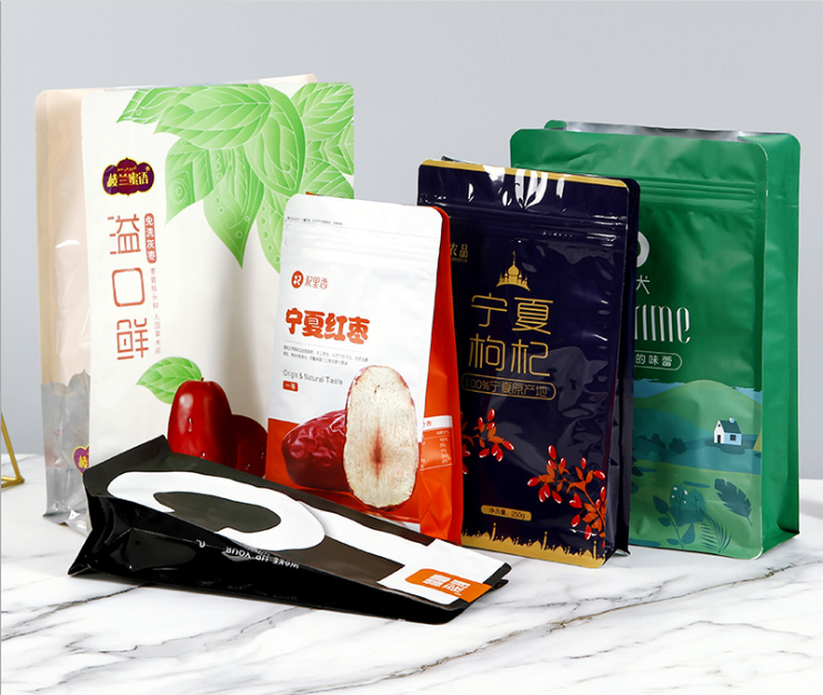 High quality customizable 3 side snack bag Meal replacement bag Sealed nut bags Tea bags Coffee bean bag