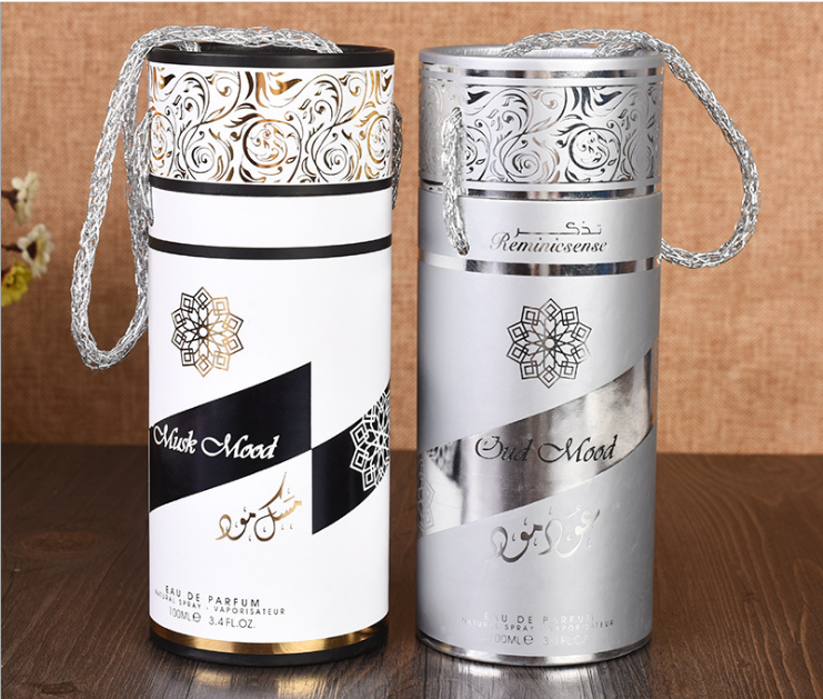 Customized cylinder silver pressed tea paper tube Hand-held gift boxes Hollow cylinder food paper cans