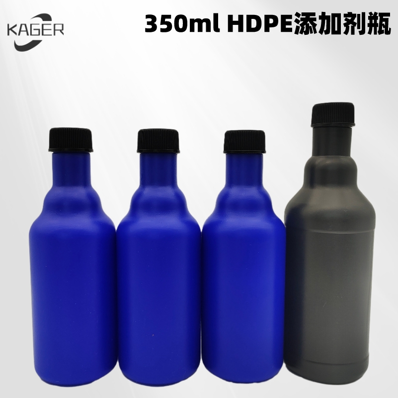350ml Plastic fuel additive bottle HDPE engine oil bottle with black screw cap