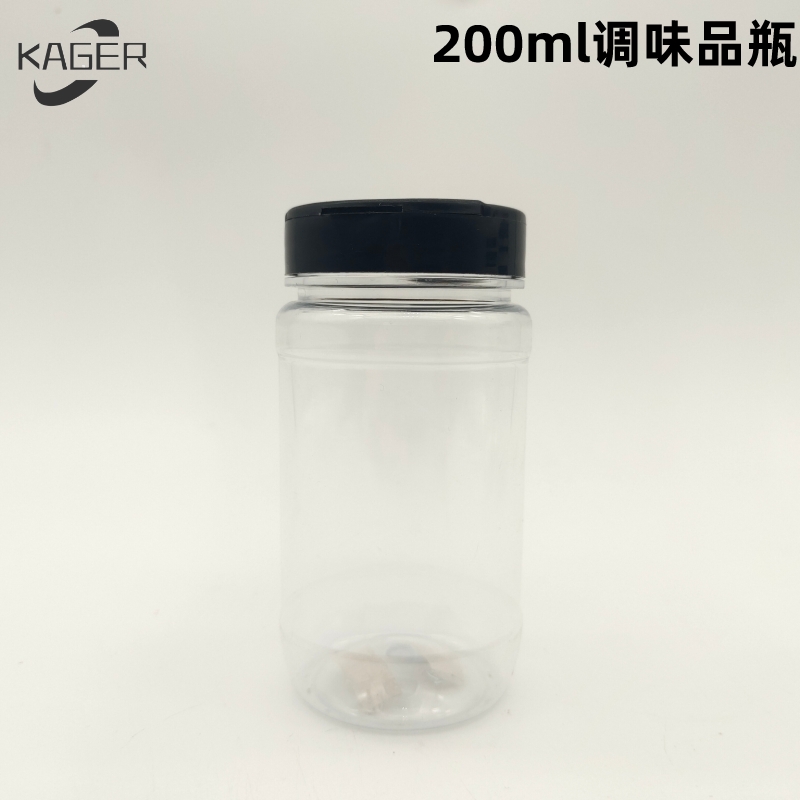 200ml Food Grade clear plastic spice bottle  High quality Plastic Chili Pepper PET  cumin bottle sauce bottle