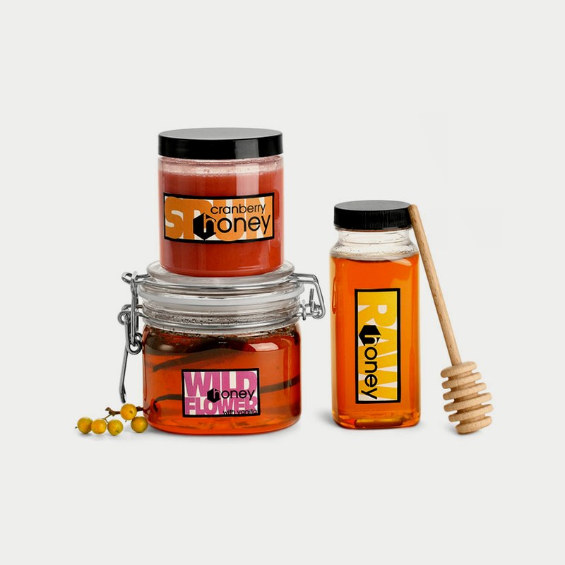Transparent PET plastic bottle Plastic Honey Jars and Bottles