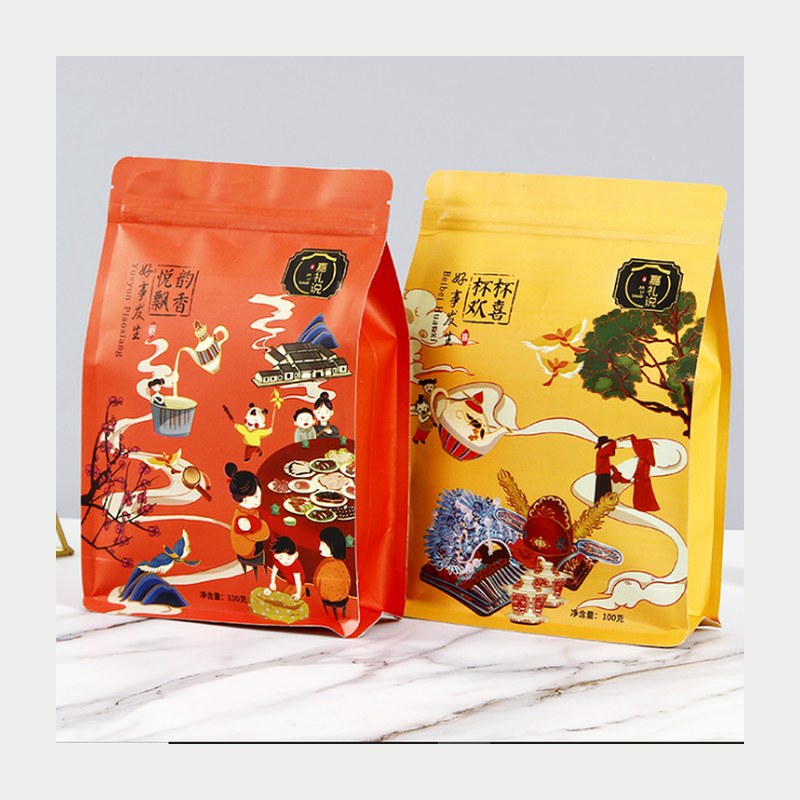 High quality customizable snack bag Sealed nut bags Food bag tea bag Coffee bean bag
